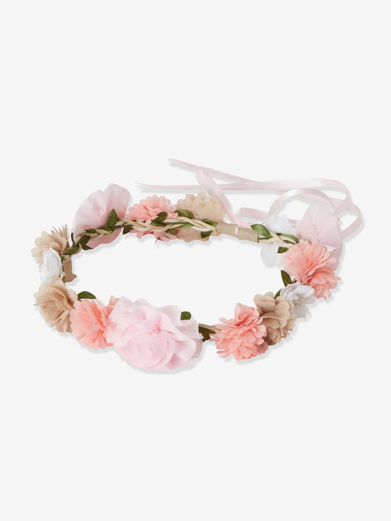 Pink Flower Crown for Girls - light pink, Girls | Vertbaudet