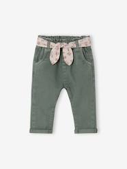 -Paperbag trousers for baby girls