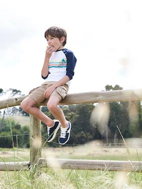 Cargo Style Bermuda Shorts For Boys Beige