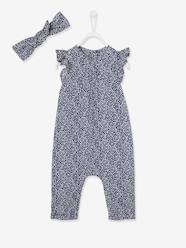 Summer Selection-Jumpsuit + Headband Set, for Baby Girls