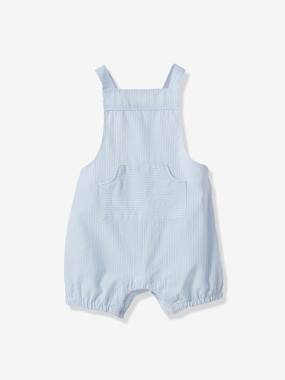 Baby s seersucker short dungarees stripes