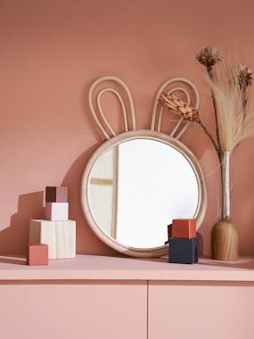 Rattan Mirror Rabbit light wood