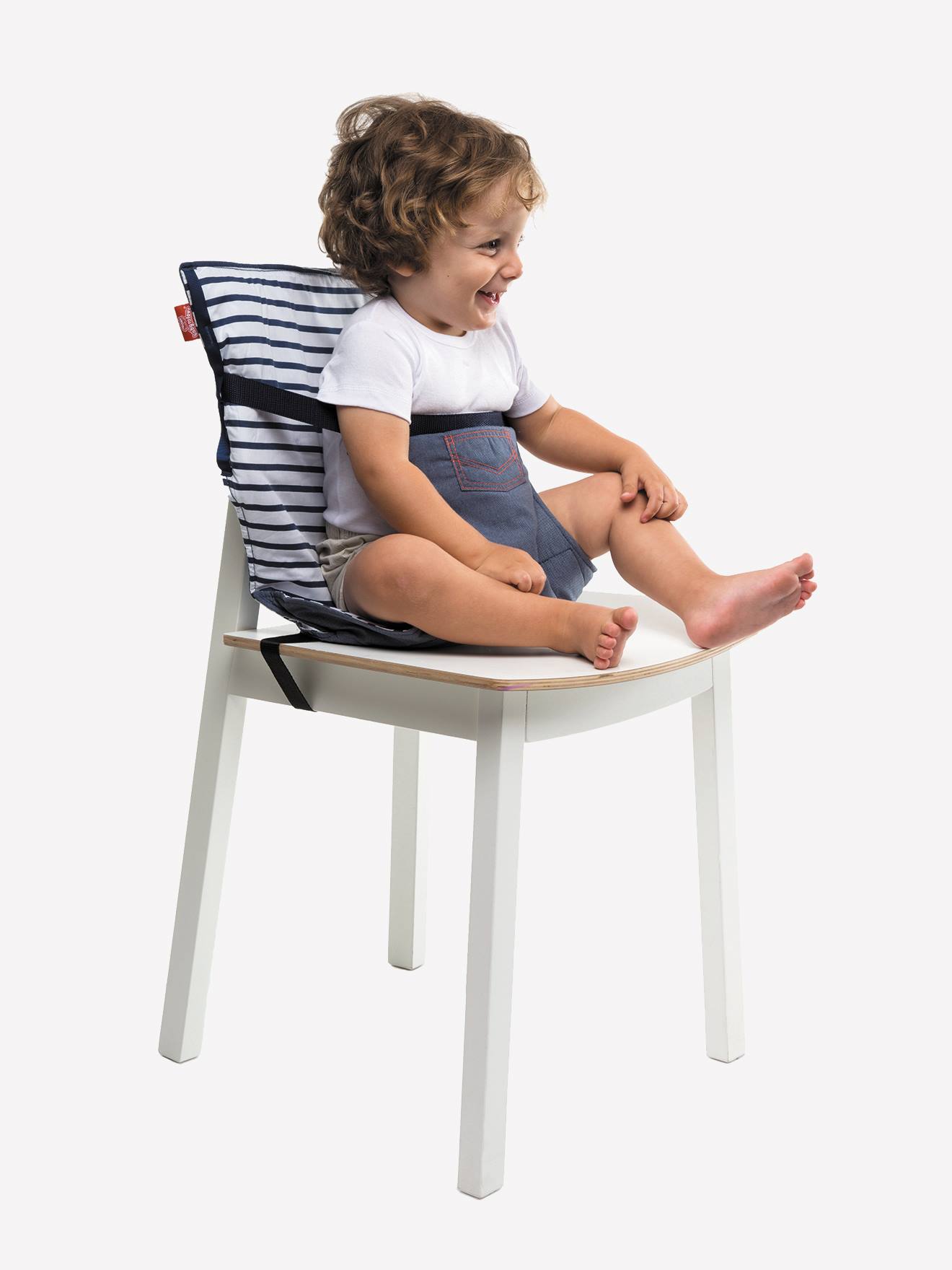 portable pocket chair babytolove  white light striped