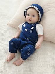 Baby-Outfits-Newborn Baby Ensemble, Hat, Bodysuit and Dungarees