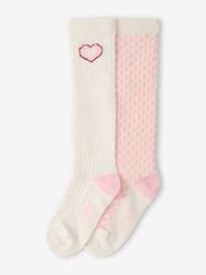 Pack of 2 knee-high socks for girls