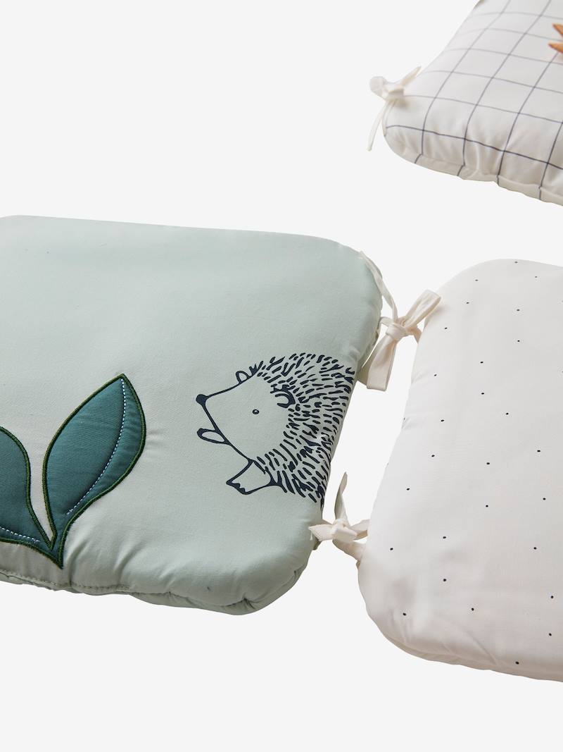 Padded Cot Bumper, Organic Collection, LOVELY NATURE white, Bedding & Decor Vertbaudet