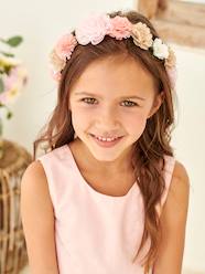 Girls-Accessories-Pink Flower Crown for Girls