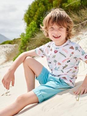 Coloured Bermuda Shorts For Boys Dark Blue