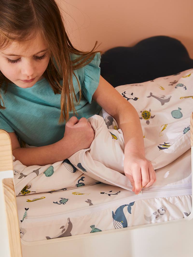 "Easy to Tuckin" ReadyforBed Set with Duvet, ABECEDAIRE MARIN