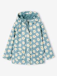Printed hooded raincoat for girls