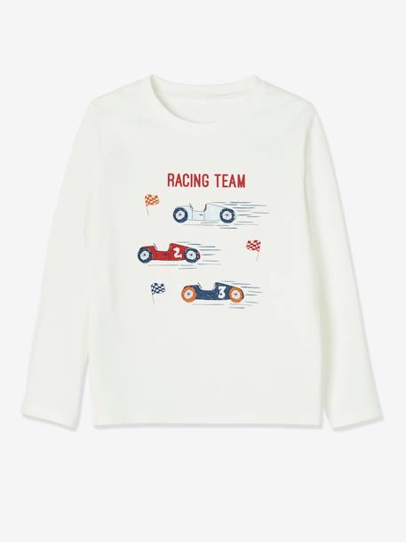 Pack of 2 Pyjamas for Boys, In Jersey Knit, Racing Team White 