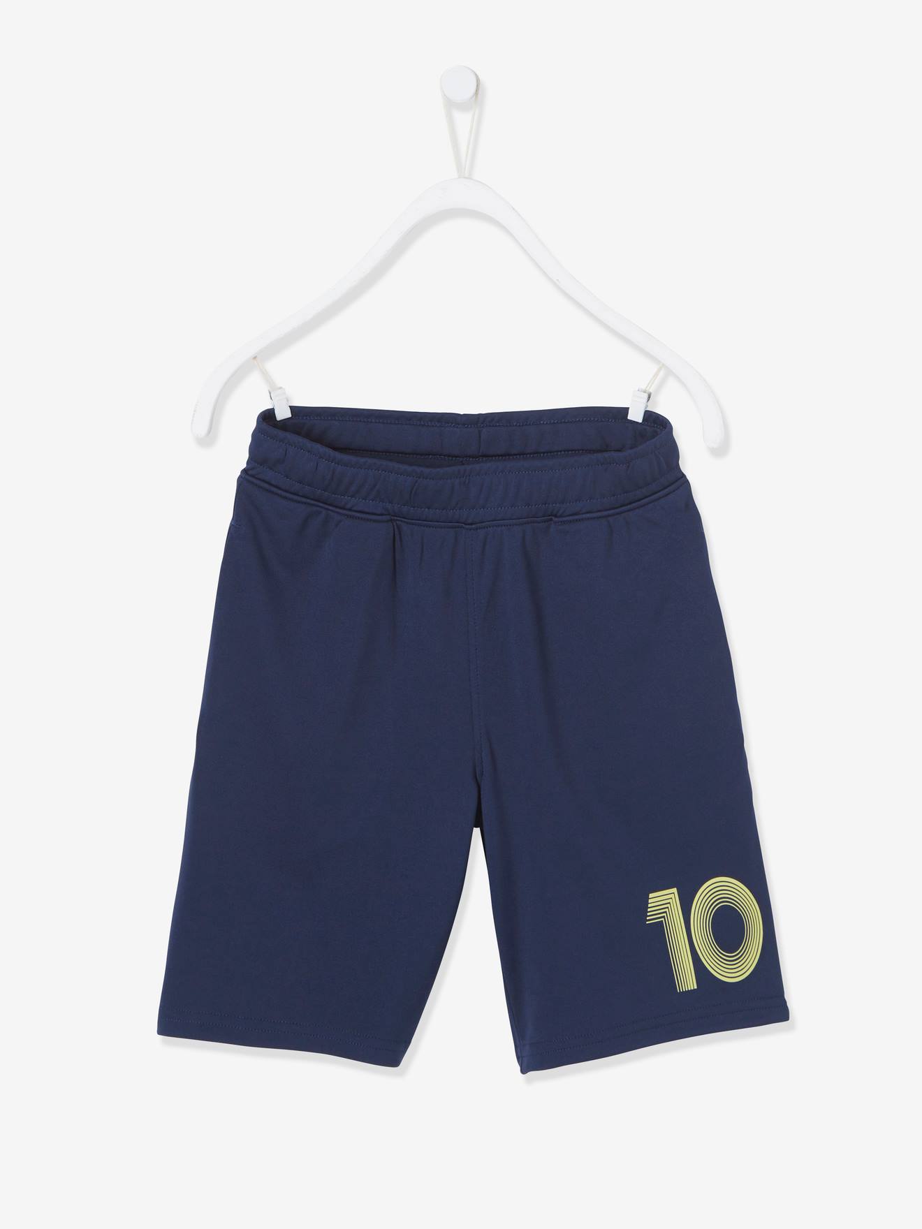 Number 10 Sports Shorts in Techno Material for Boys blue