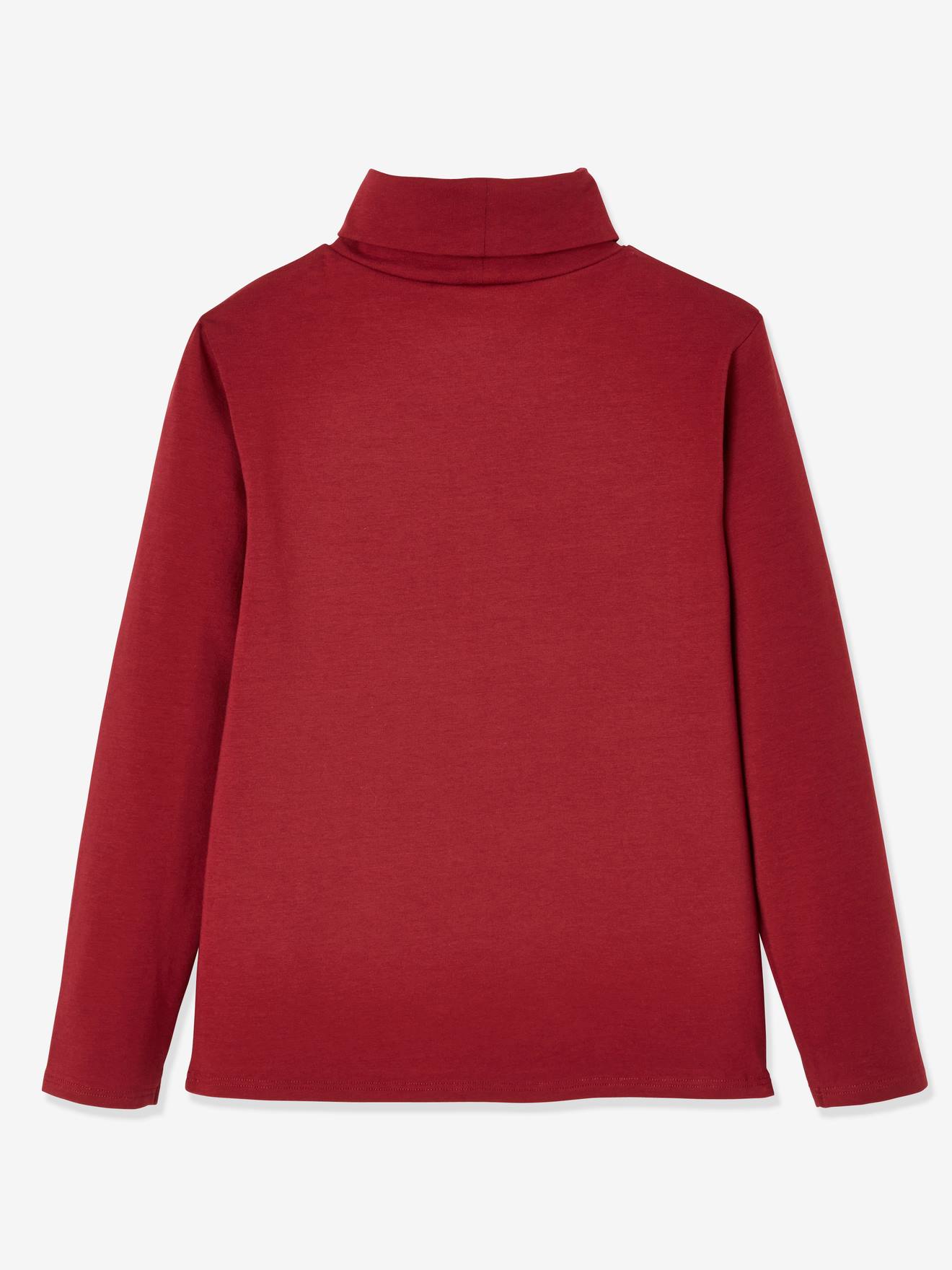 red high neck top