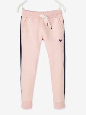 Fleece Joggers with Stripe Down the Sides