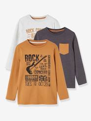 Boys-Tops-Pack of 3 Assorted Long-Sleeved Tops for Boys