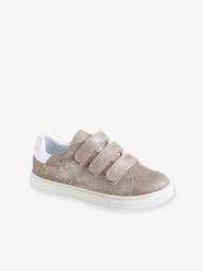 Shoes-Leather Trainers with Touch Fasteners, for Girls