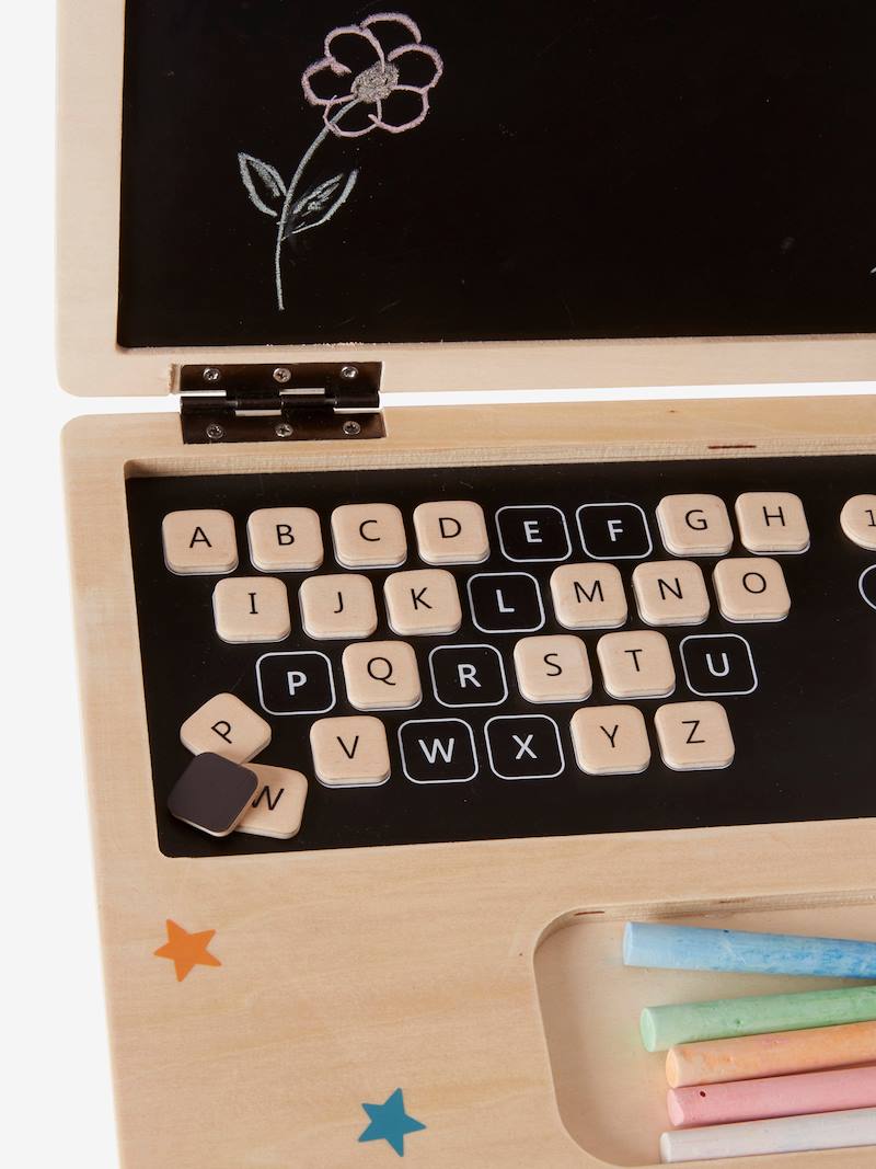 Wooden Laptop black, Toys Vertbaudet