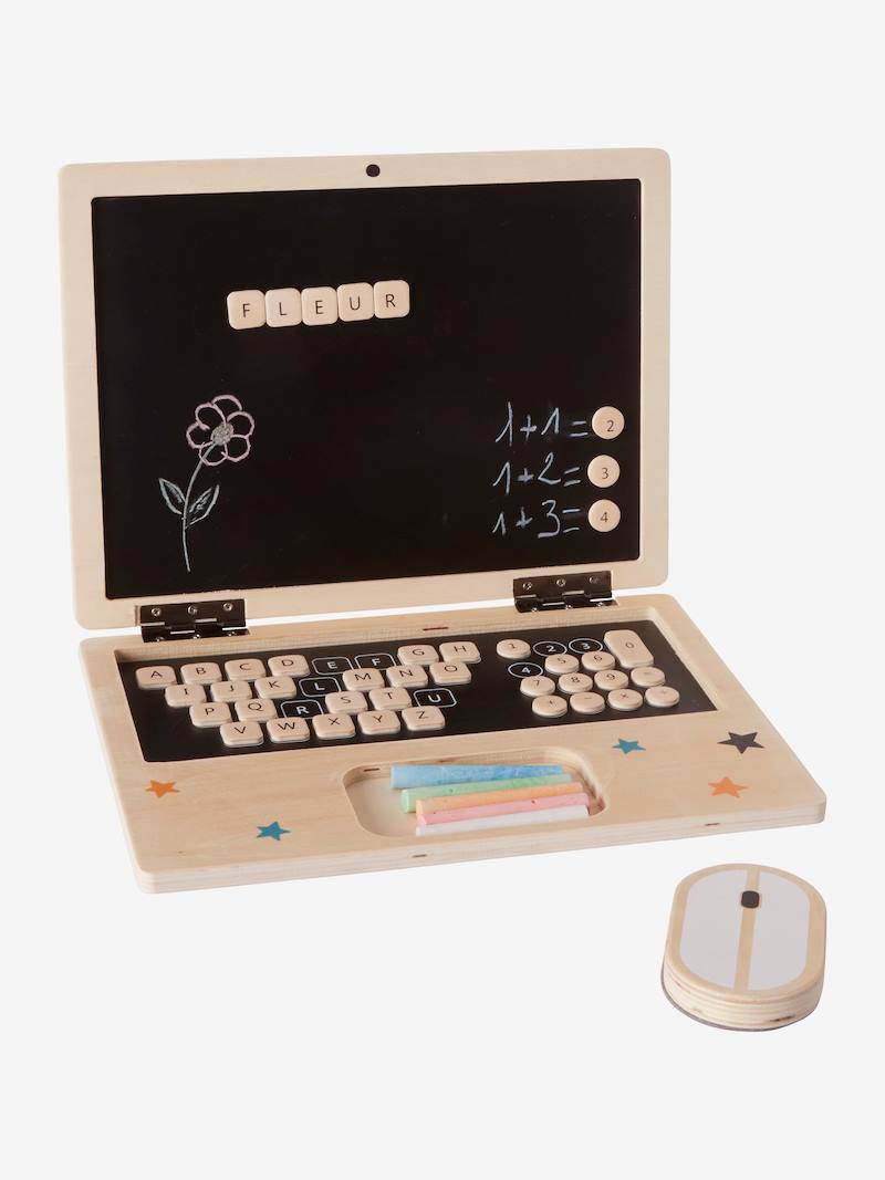 Wooden Laptop black, Toys Vertbaudet