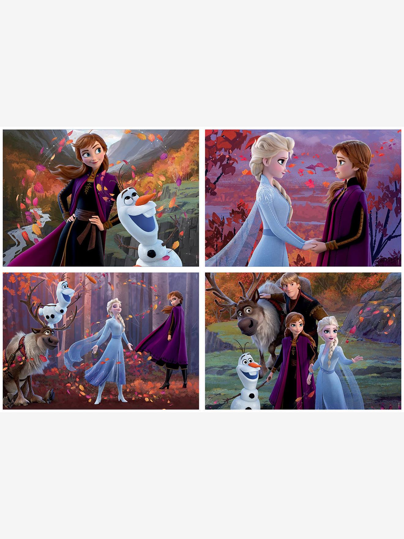 Set of 4 Progressive Puzzles, 50 to 150 Pieces, Disney(r) Frozen 2, by EDUCA light pink
