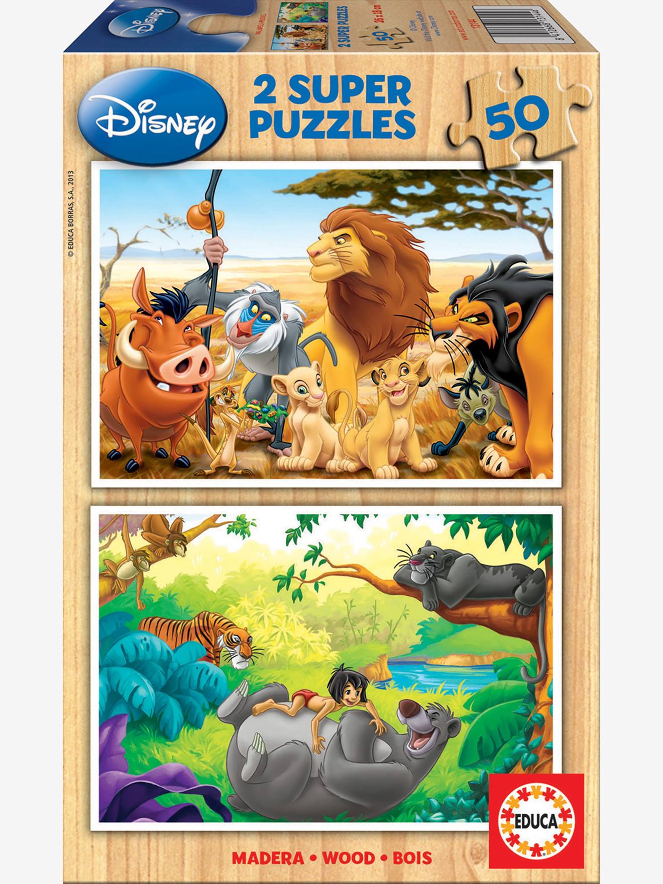 Set of 2 Wooden Puzzles