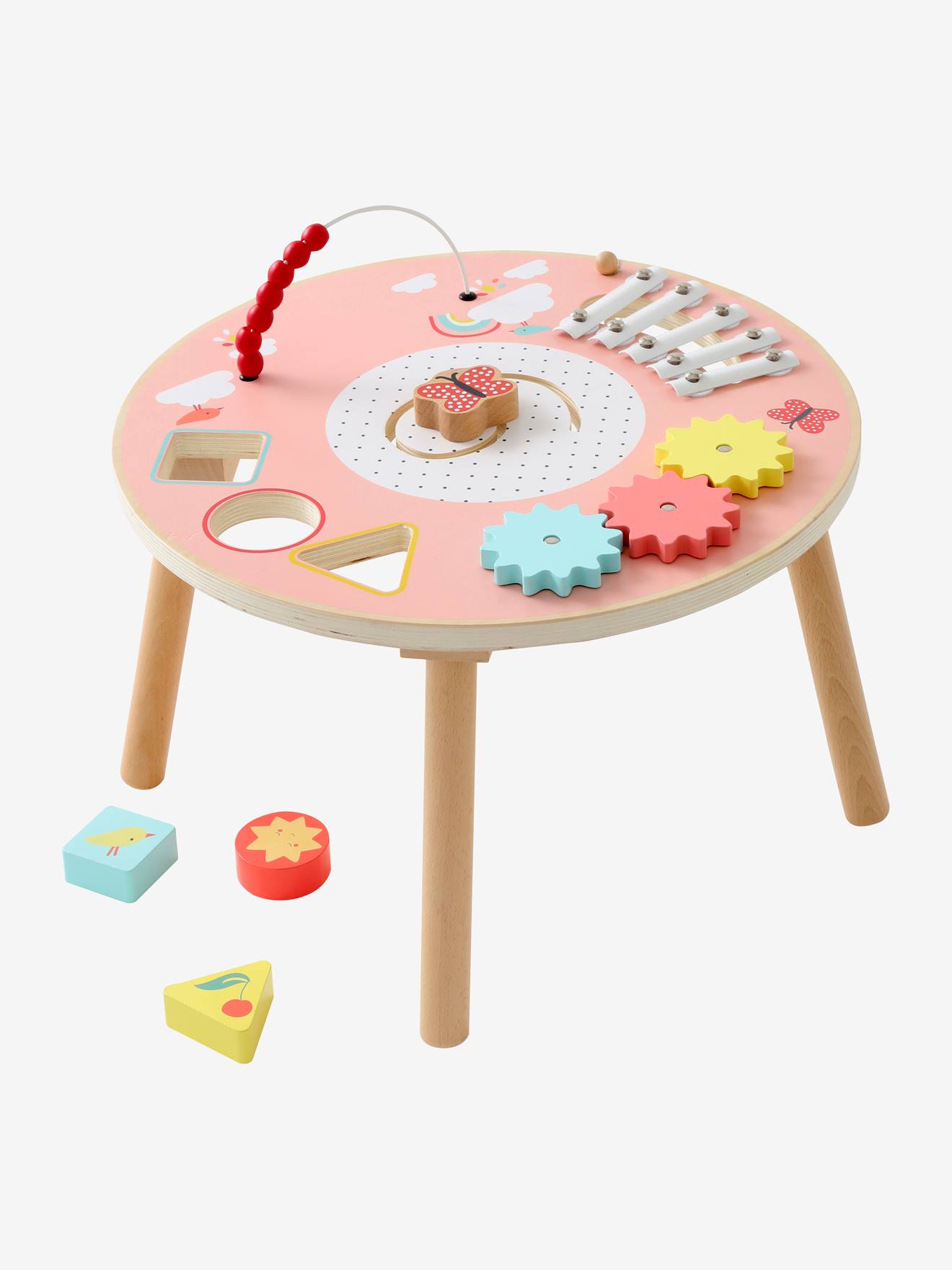 Activity Table Savannah Theme Pink Toys Vertbaudet