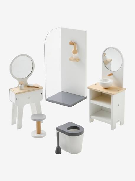 Bathroom Fixtures for Fashion Doll - Wood FSC® Certified - white