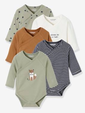 Pack of 5 Long-Sleeved King of the Forest Bodysuits