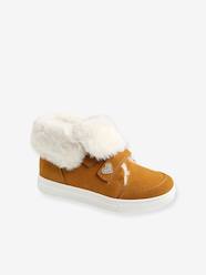 Shoes-Convertible Fur-Lined Leather Boots, for Girls