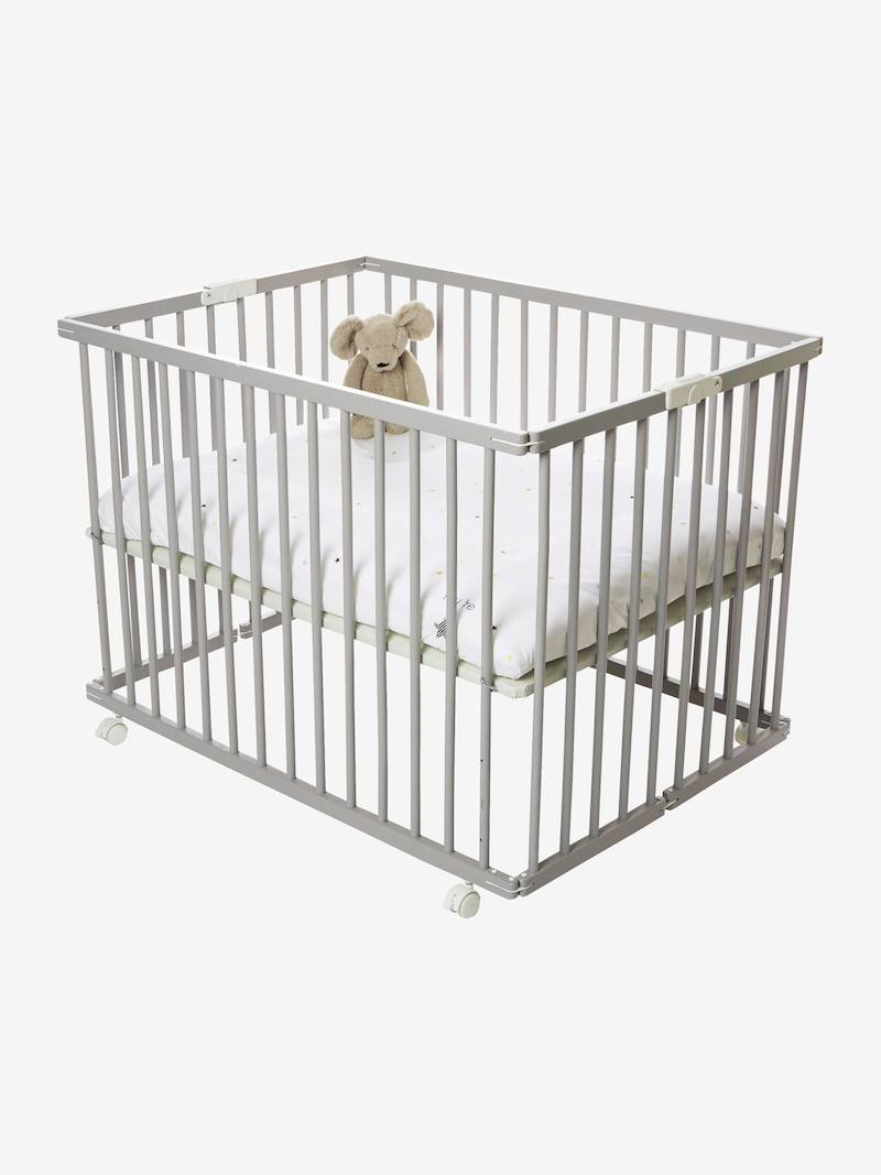 Reversible VERTBAUDET Soft'n Play Playpen Mat light green, Nursery