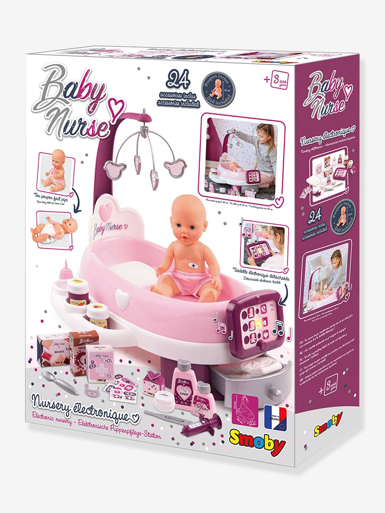 Baby Nurse Electronic Nursery By Smoby Light Pink Toys Vertbaudet