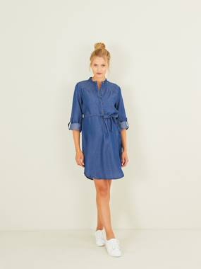 Maternity Dress in Lightweight Denim denim