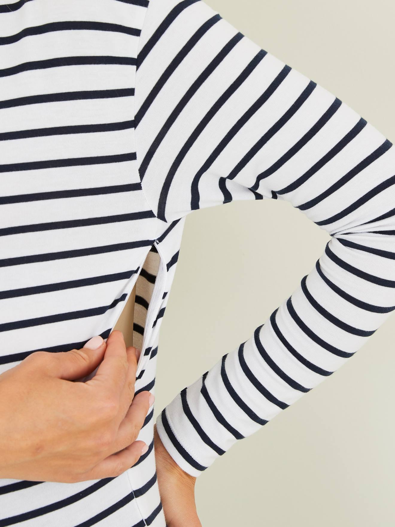 Striped nursing outlet top