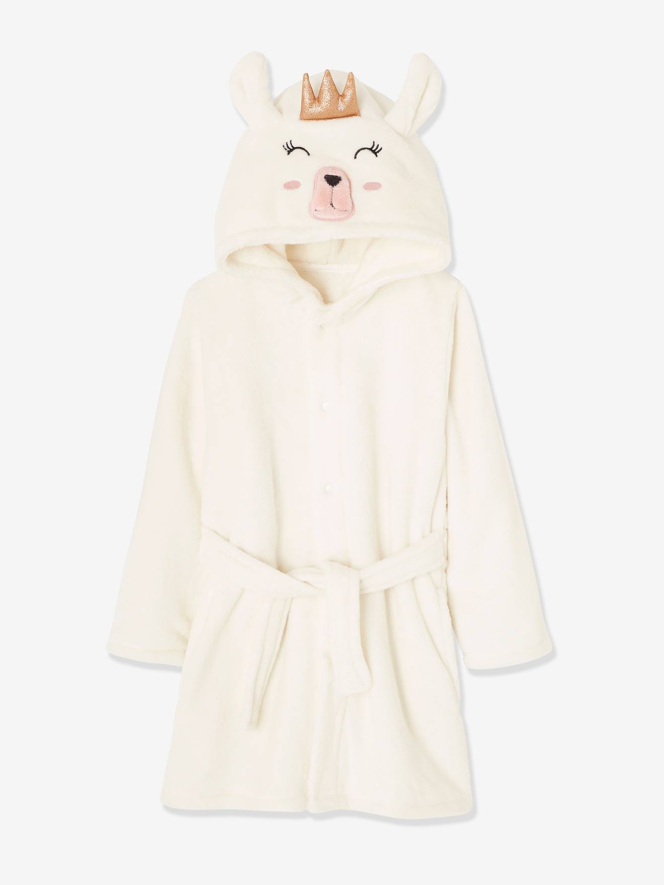 4 KIDZ Junior Girls Soft Sleepy Owl Design Dressing Gown with Hood 