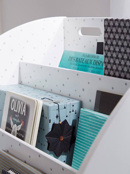 Mobile Bookcase, Sirius Theme White / stars 