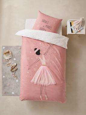 Image of Children's Duvet Cover + Pillowcase Set, ENTRECHAT pink