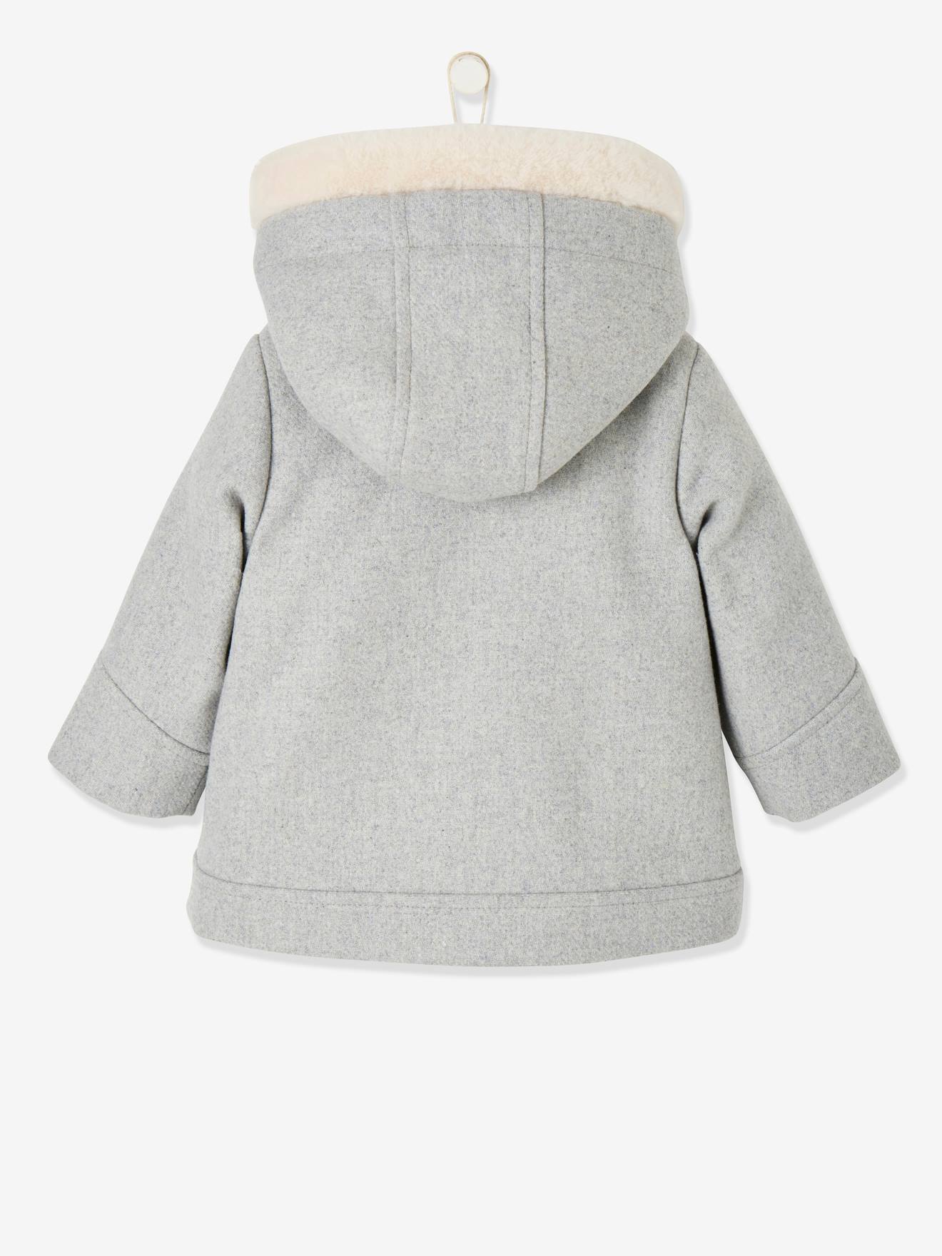 Baby girl coat on sale with fur hood