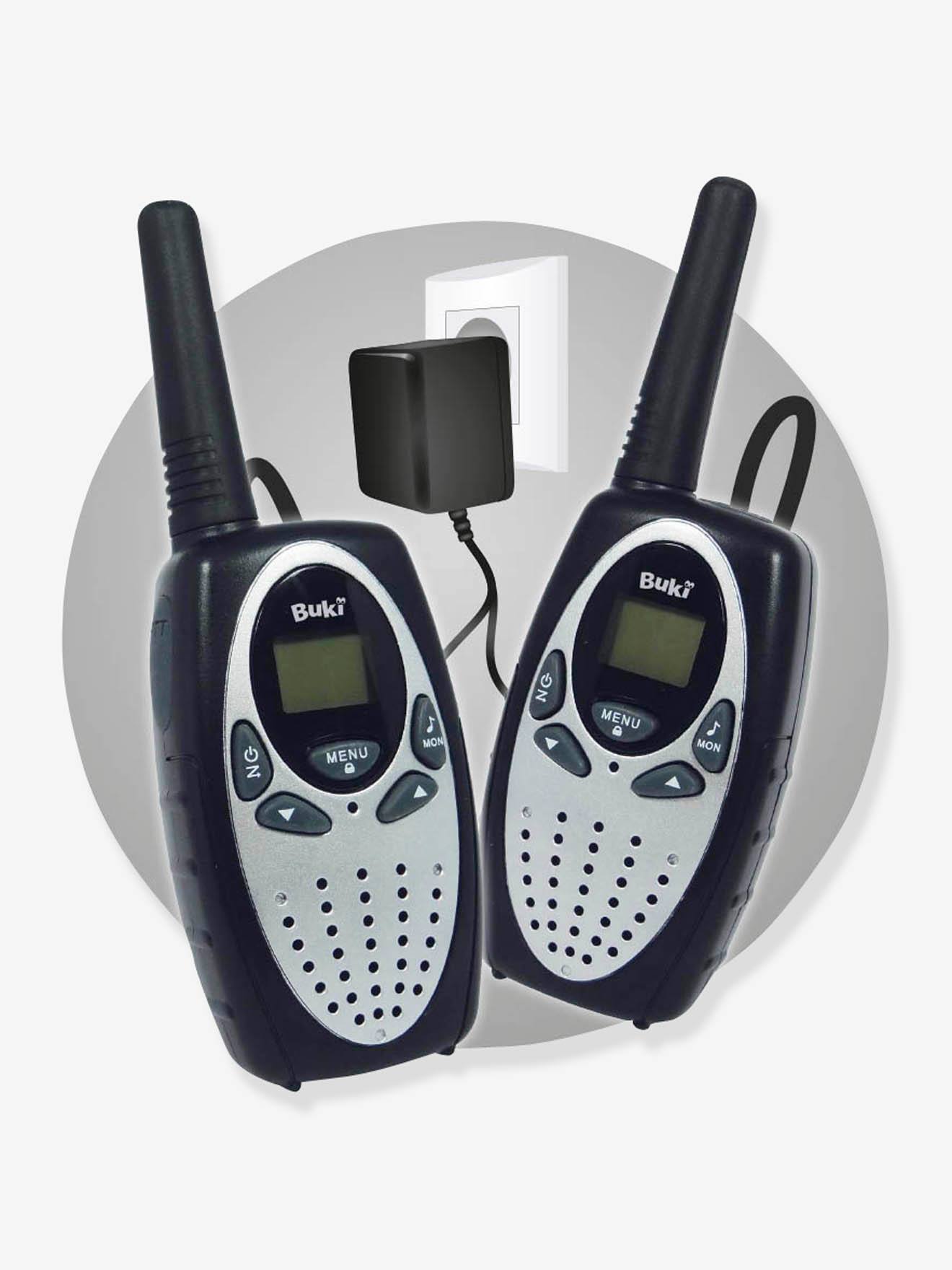Rechargeable Walkie Talkie by BUKI - black, Toys