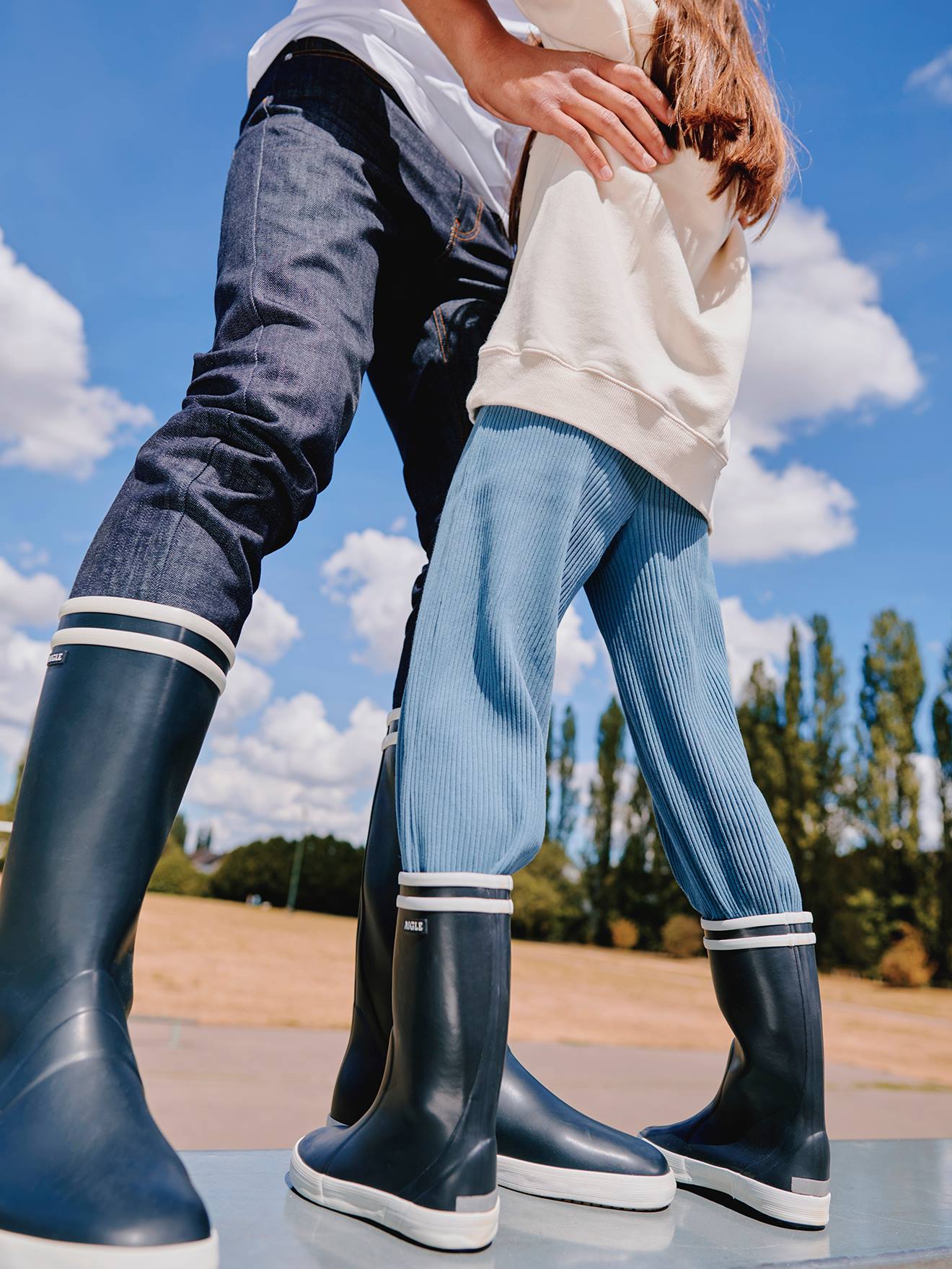 Wellies for Boys, Lolly Pop Fur by AIGLE(r) dark blue