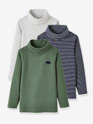 Boys-Tops-Roll Neck T-Shirts-Pack of 3 Assorted Polo-Neck Tops for Boys