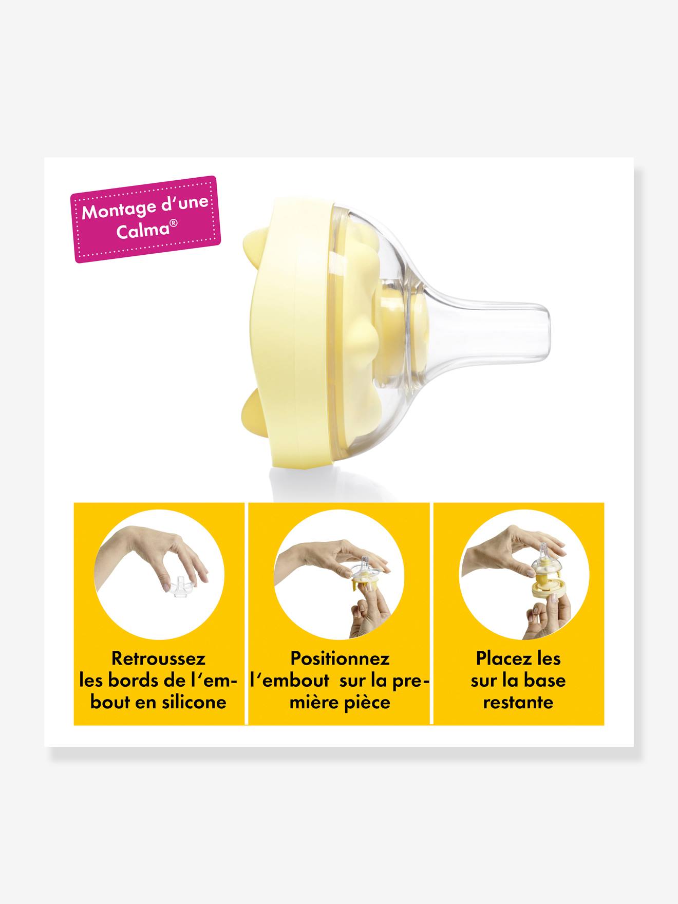 Medela Calma Teat with Bottle- Designed to work the same way as