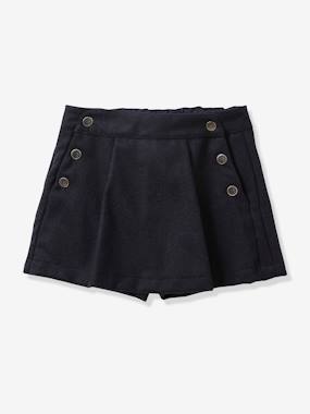 Girl s woollen skorts dark