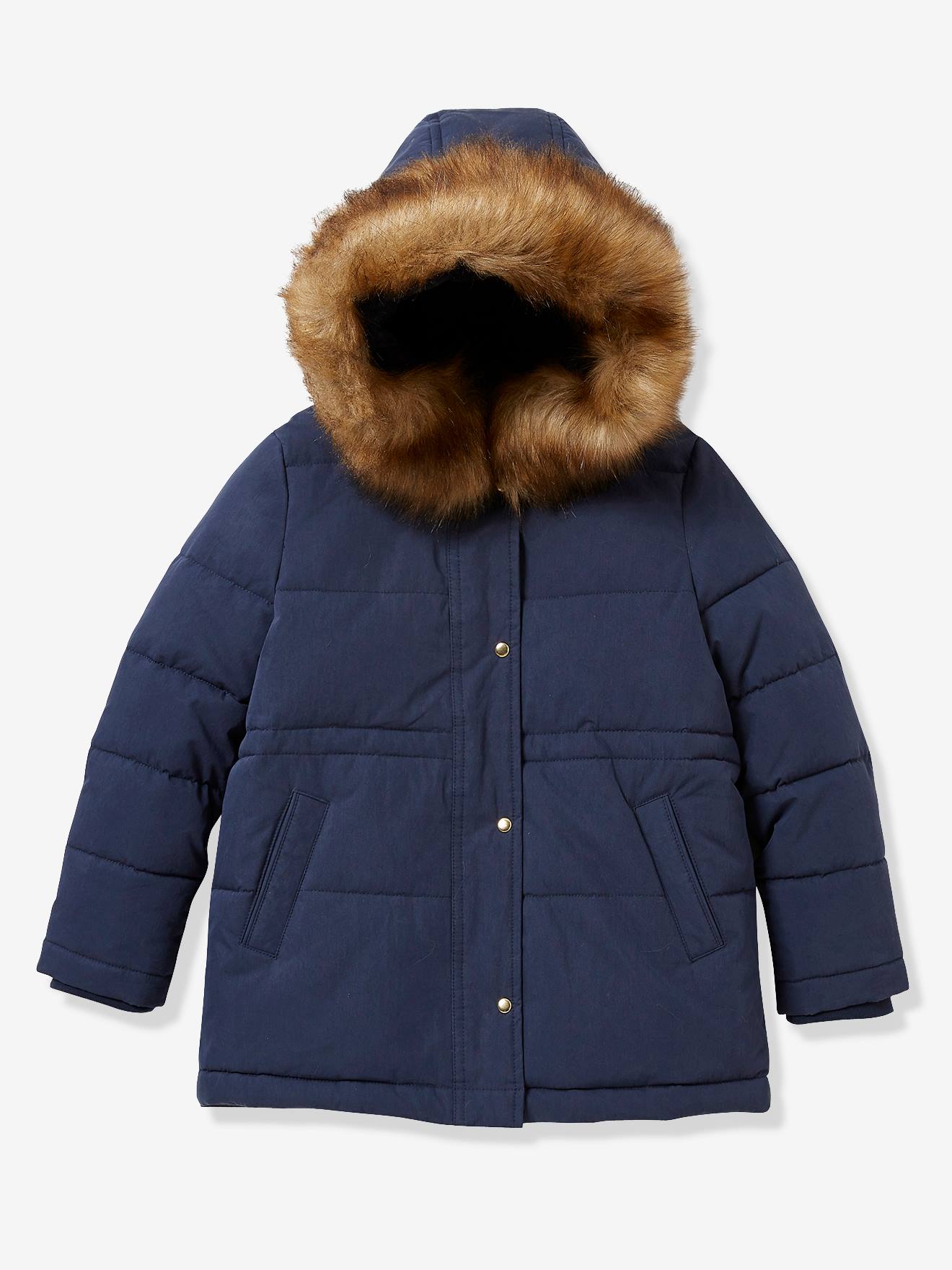 girls navy padded coat