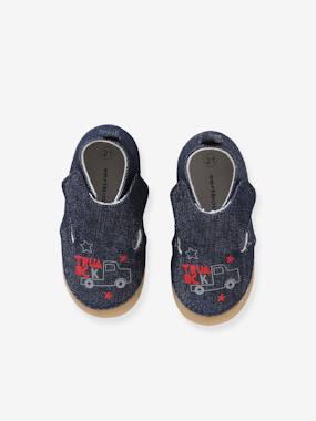 Fabric Pram Shoes with Touch Fasteners