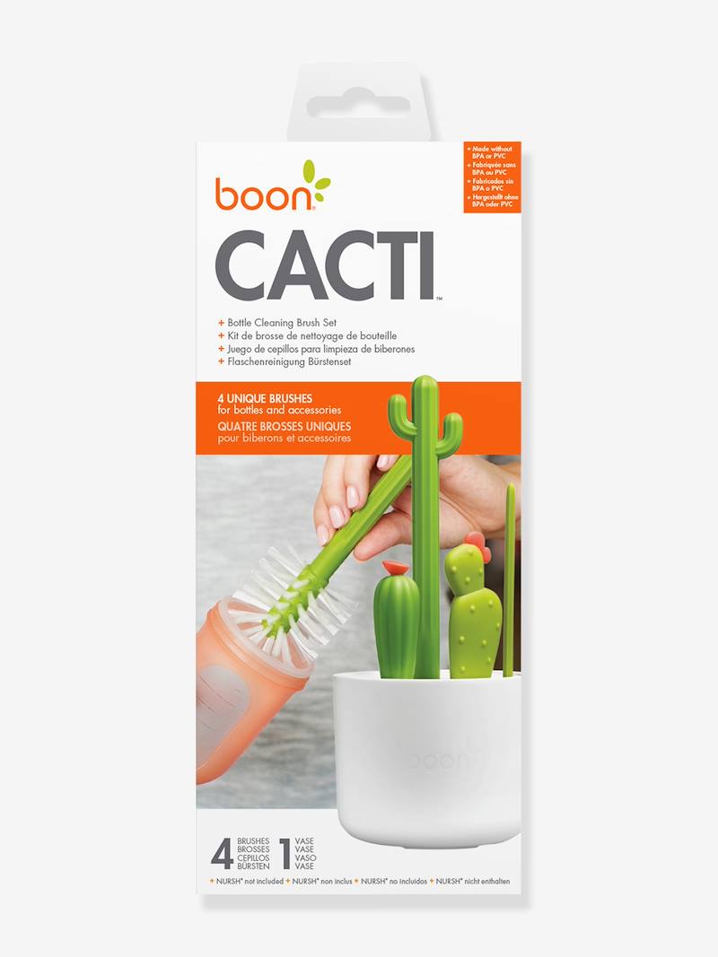 Set of 4 Cactus Brushes by Boon white, Nursery Vertbaudet