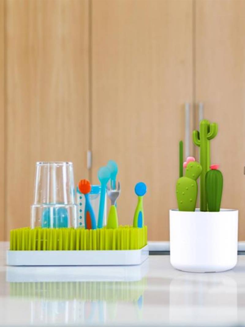 Set of 4 Cactus Brushes by Boon white, Nursery Vertbaudet