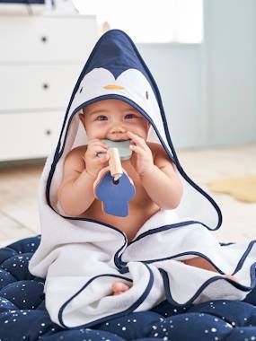 Penguin Bath Cape Bath Mitt Set