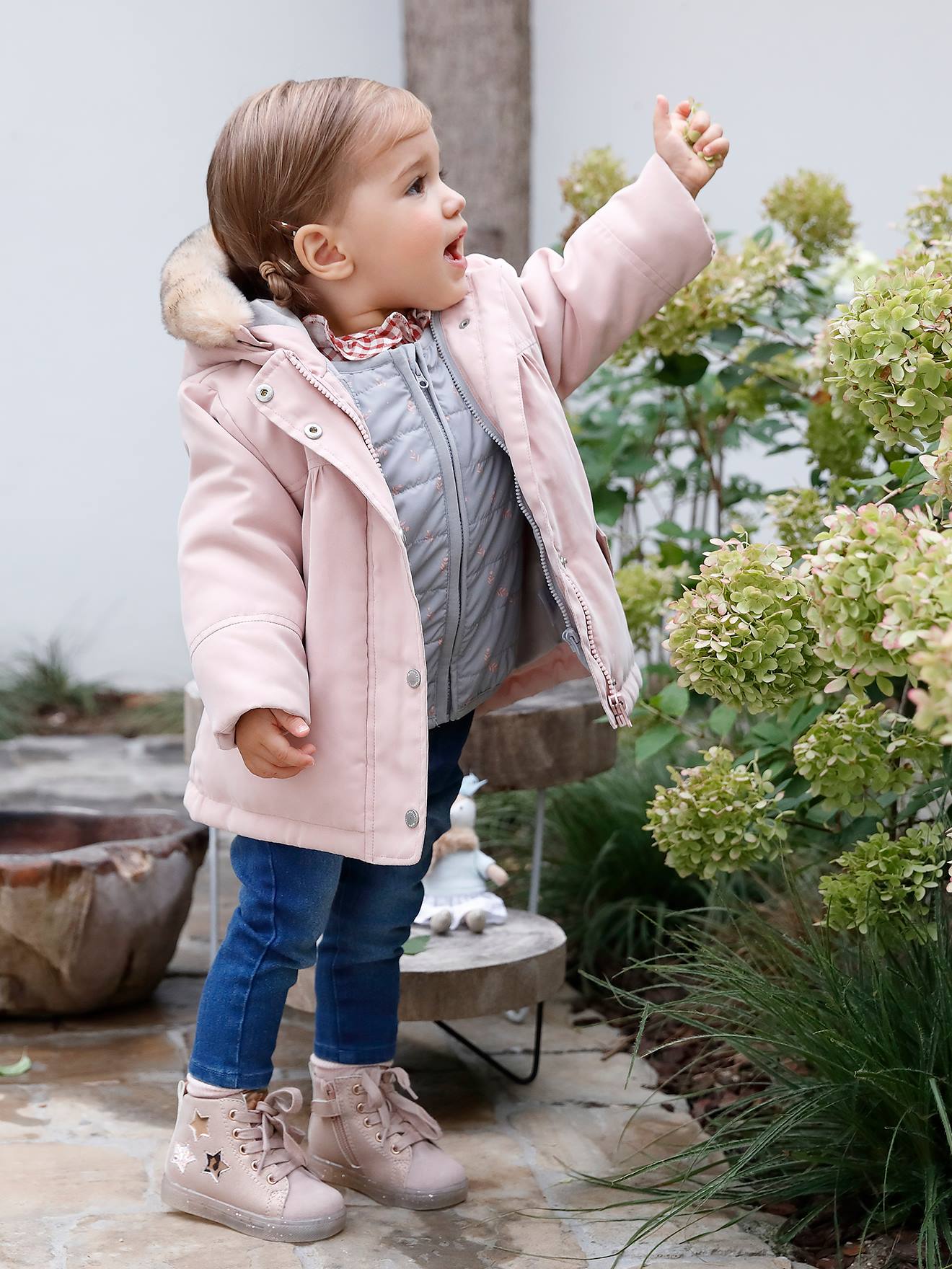 3-in-1 Parka for Baby Girls light pink