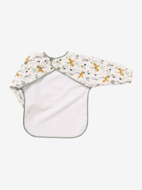 Long Sleeve Bib, by Vertbaudet BROWN LIGHT ALL OVER PRINTED+printed white+White/Print 