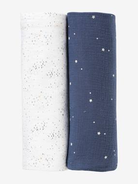 Pack of 2 Swaddle Cloths dark print