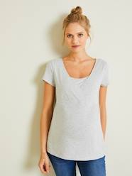 Maternity-T-shirts & Tops-Pack of 2 Wrap-Over T-Shirts, Maternity & Nursing Special